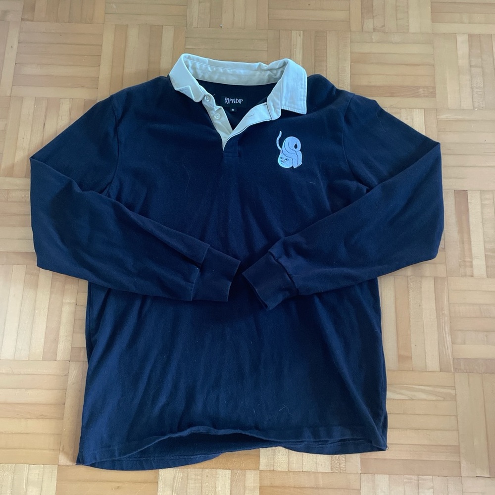 Ripndip Black Long Sleeve Polo Shirt